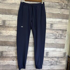 Under Armour Sport Woven Pants Womens XS Heatgear Navy Blue Jogger Run Gym NWT